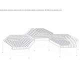 Modular bench made of solid wood Leczna