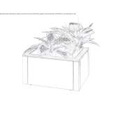 Square steel flowerpot Sagas
