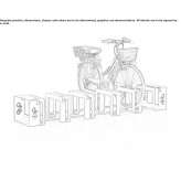 Metal, painted bicycle rack Piste