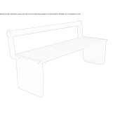 Plate bench with backrest Lockhart