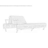 Oak bench with backrest Ketton