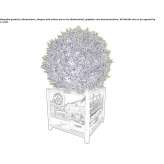 Low square metal flowerpot Bogata