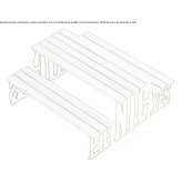 Rectangular wooden picnic table Highley