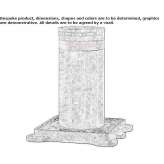 Extendable cylindrical post with base plate Cadrete