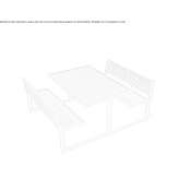 Wooden table for public places with integrated benches Konzell