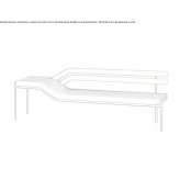 Solid wood bench with backrest Leczna