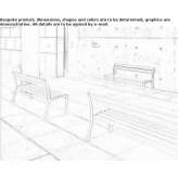 Steel and wood bench with backrest Andwil