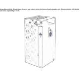 Painted metal waste bin for sorting garbage Quarai