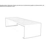 A bench made of steel and wood without a backrest Galatini