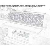 Reinforced concrete bench with backrest Psara