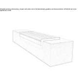 A bench made of steel and wood without a backrest Gniezno