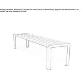 A bench made of steel and wood without a backrest Gniezno