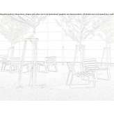 Garden chair made of steel and wood Juncosa