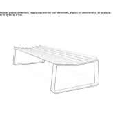 A bench made of steel and wood without a backrest Juncosa