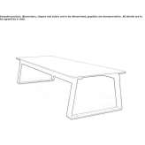 Low steel table for public places Caleras