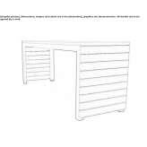 Steel and wood table for public places Wizernes