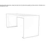 Steel and wood table for public places Galatini