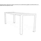 Steel and wood table for public places Gniezno