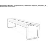 Steel bench without backrest Punat