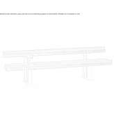 Steel and wood bench with backrest Aidone