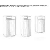 Wooden waste bin with ashtray Zwolle