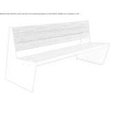 WPC bench with backrest Vransko