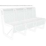 Galvanized steel bench with backrest Lovran