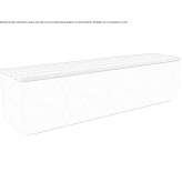 Concrete bench with okumè slats Alegre