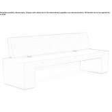 Reconstructed stone bench with backrest Bouwel