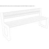 Okumè bench with backrest Coka