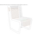 Galvanized steel bench with backrest Lovran