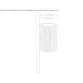 WPC waste bin with ashtray Montmacq