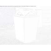 Steel waste bin with cover Mosta