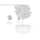 Corten™ round bench with integrated planter Ledignan