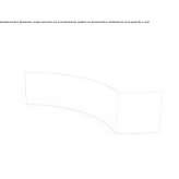 Curved modular bench Serent