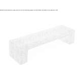 Reconstructed stone bench without backrest Langsur