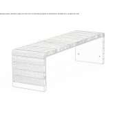 A bench made of steel and wood without a backrest Rohrberg