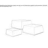 Square flowerpot made of powder-coated steel Ilba