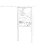 Double-sided notice board, steel Jaala
