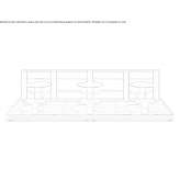 Steel table for public areas with integrated seats Bauma