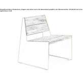 Garden chair made of steel and wood Ilba