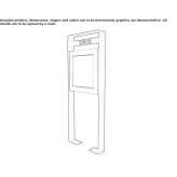 Free-standing notice board, steel Candin