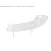 Curved steel sectional bench Recreio