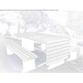 Rectangular picnic table Plouenan