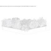 Low steel flower pot Ormea