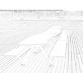 UHPC picnic table with integrated benches Oguz