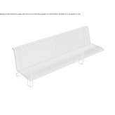 Steel bench with backrest Recreio