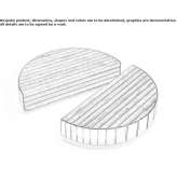 A bench made of steel and wood without a backrest Cetraro