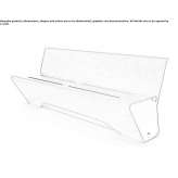 Ławka stalowa z oparciem Altata