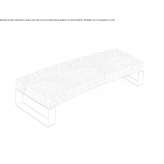 Curved modular cement bench Everberg